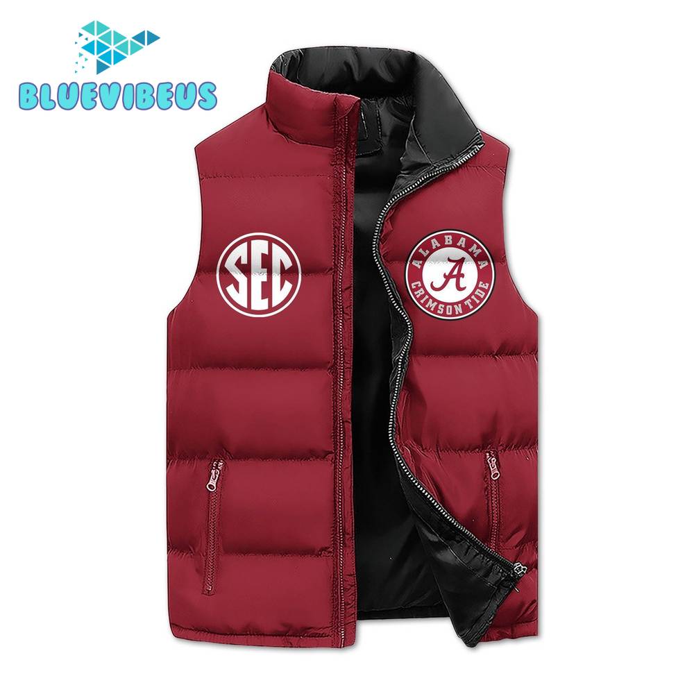 Alabama Crimson Tide Roll Togerther Sleeveless Puffer Down Vest