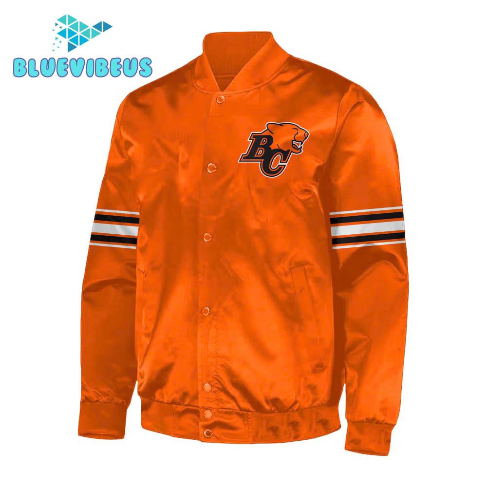 BC Lions CFL 2024 Limited Edition Orange Baseball Jacket