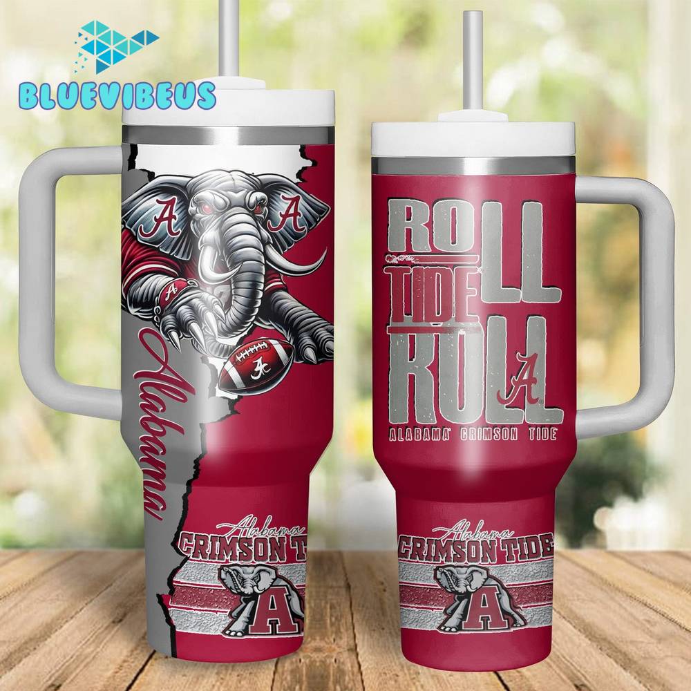 Alabama Crimson Tide NCAA Roll Tide Roll Stanley Tumbler