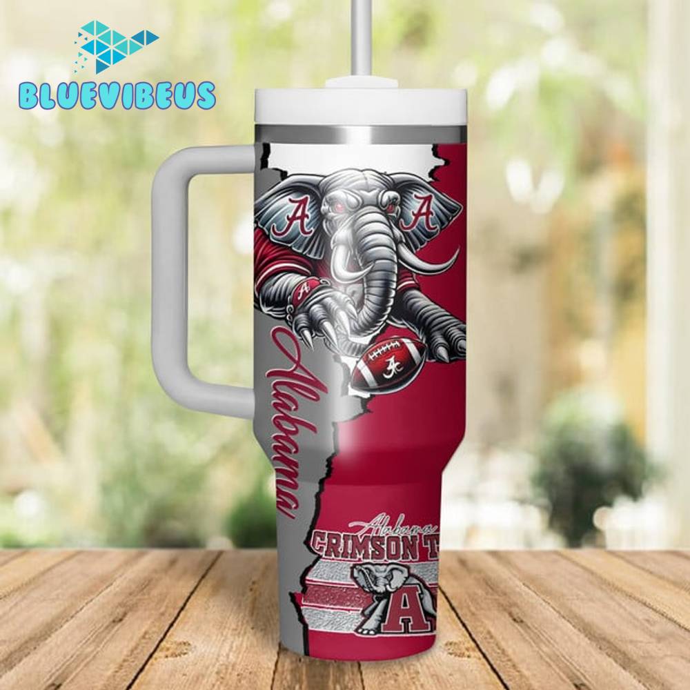 Alabama Crimson Tide NCAA Roll Tide Roll Stanley Tumbler