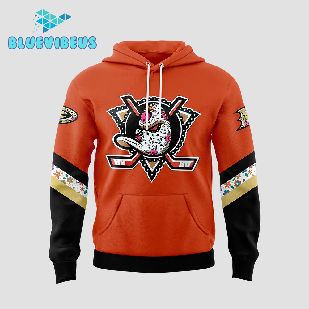 Anaheim Ducks Dia De Los Muertos 2024 Pullover Special Hoodie