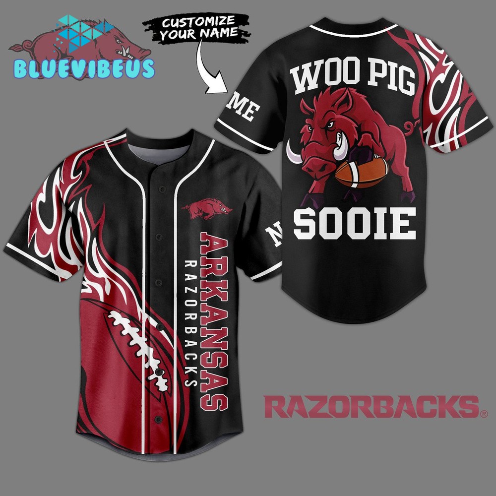 Arkansas Razorbacks NCAA Football Customized Baseball Jersey