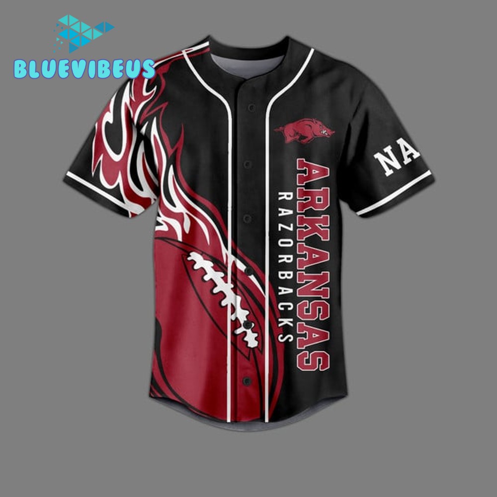 Arkansas Razorbacks NCAA Football Customized Baseball Jersey