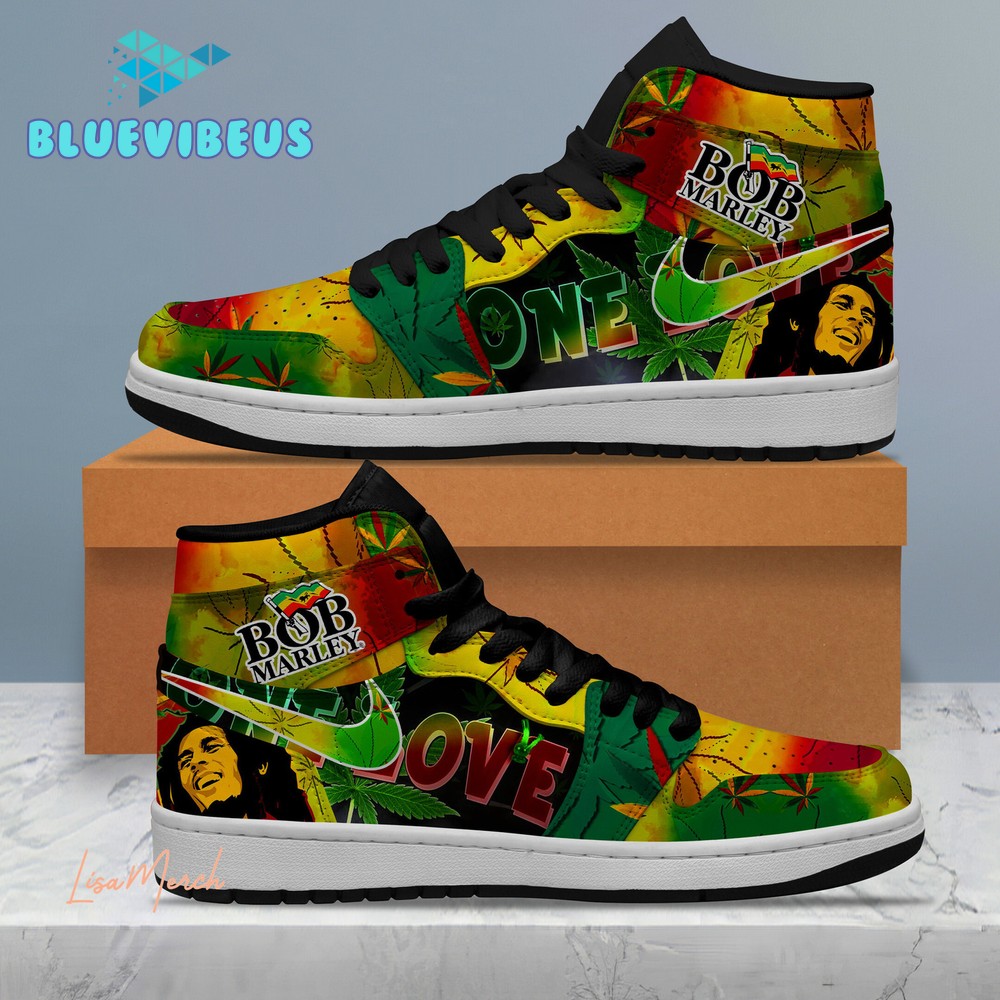 Bob Marley One Love Air Jordan 1 Sneakers