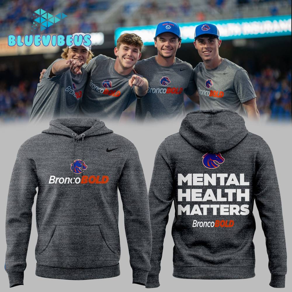 Boise State Broncos Mental Health Matters Combo Hoodie, Pants, Cap