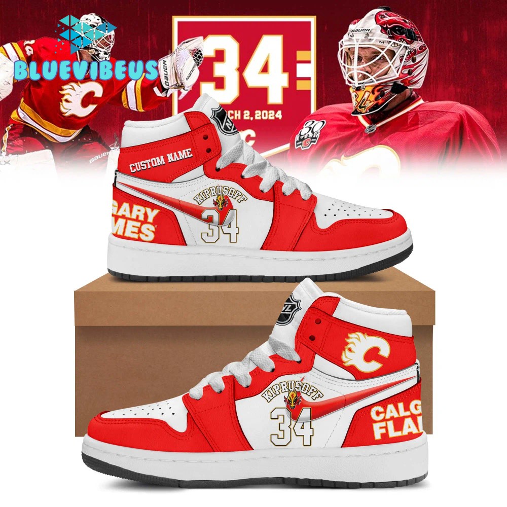 Calgary Flames Miikka Kiprusoff 34 Air Jordan 1