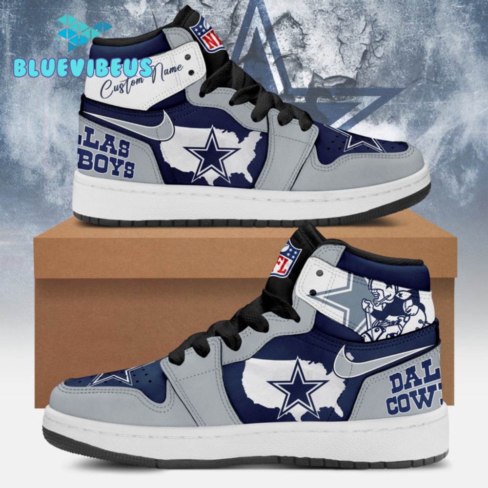 Dallas Cowboys NFL Custom Name Air Jordan 1