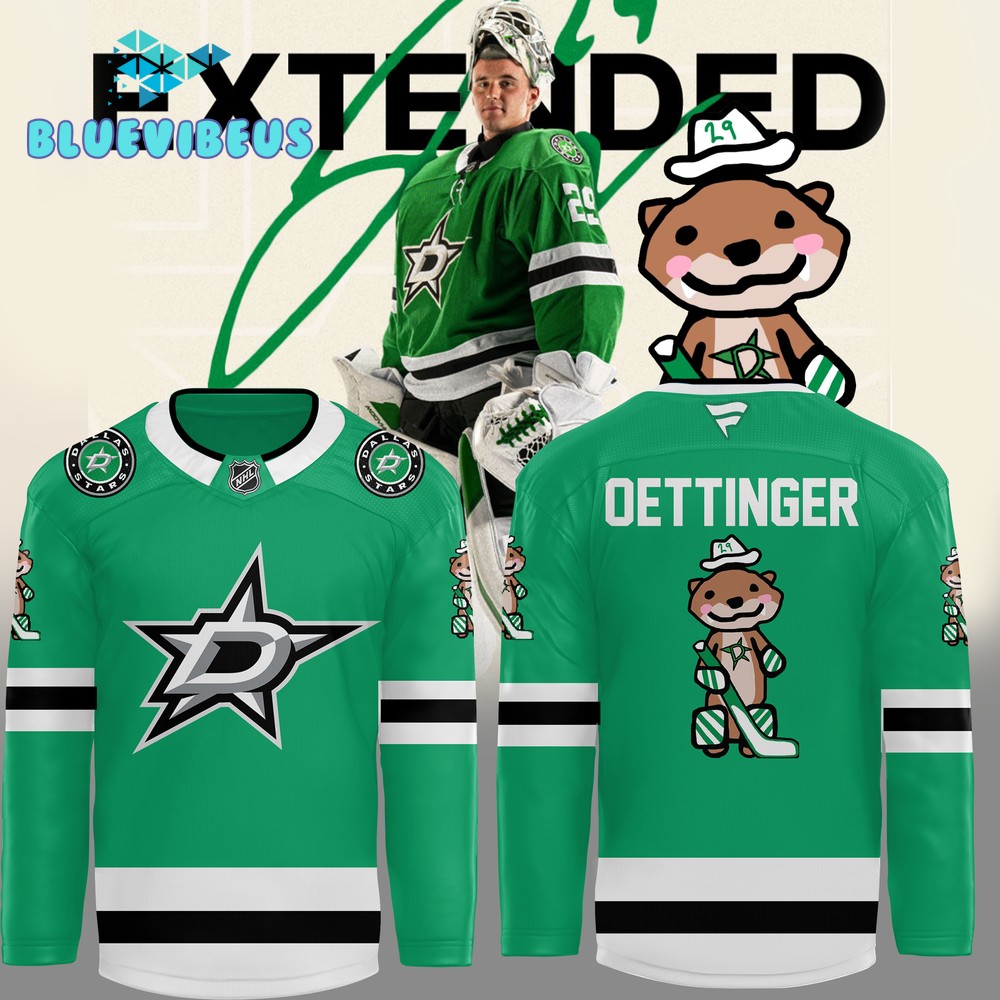 Dallas Stars NHL Oettinger Green Home Hockey Jersey