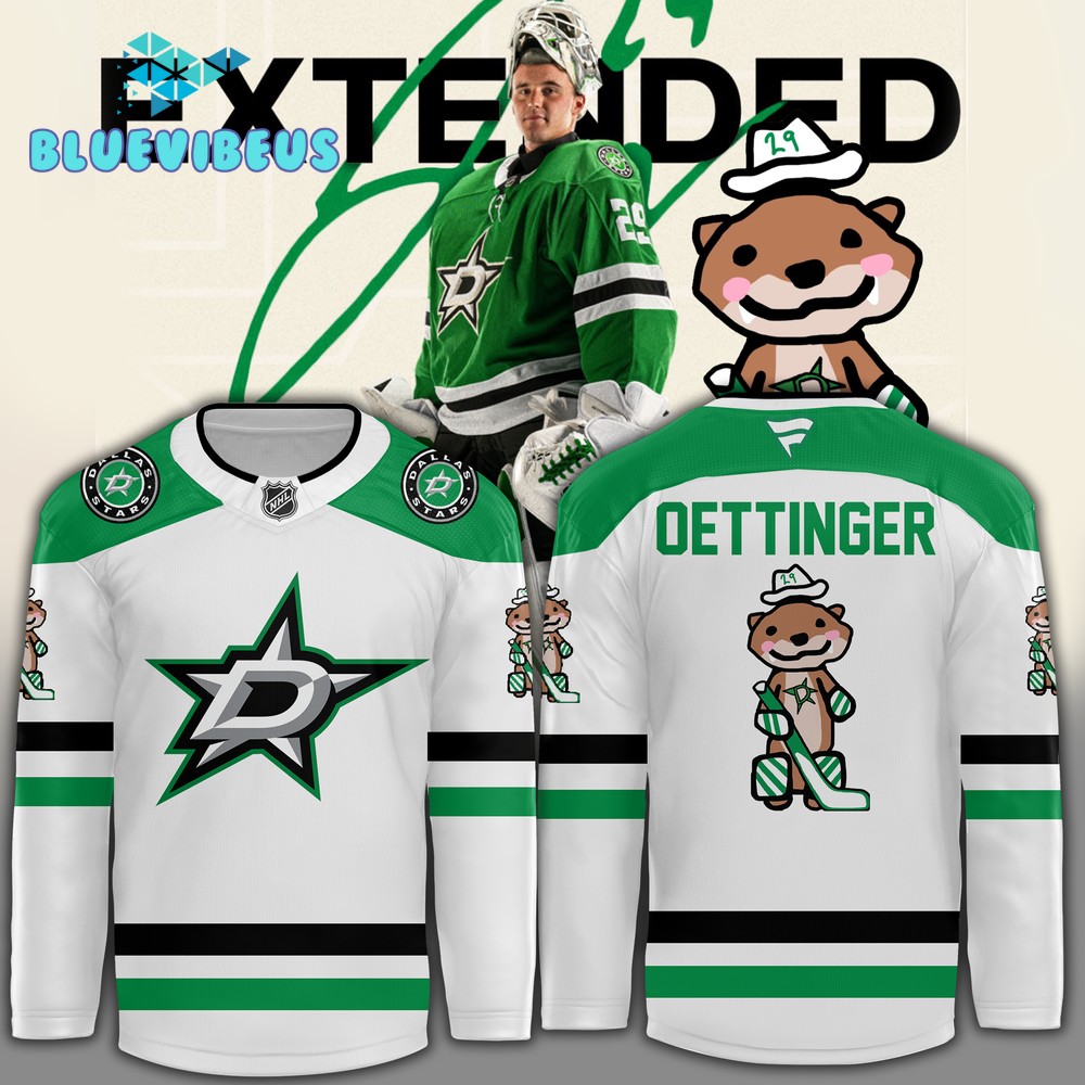 Dallas Stars NHL Oettinger White Away Hockey Jersey