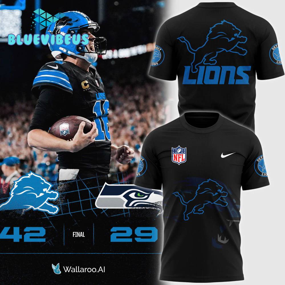 Detroit Lions 2024 Pro Standard Black Mash Up Shirt