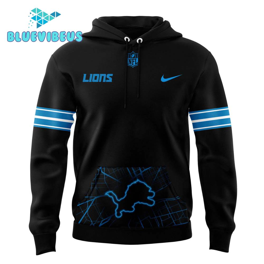 Detroit Lions Dark NFL Knights Hoodie 2024