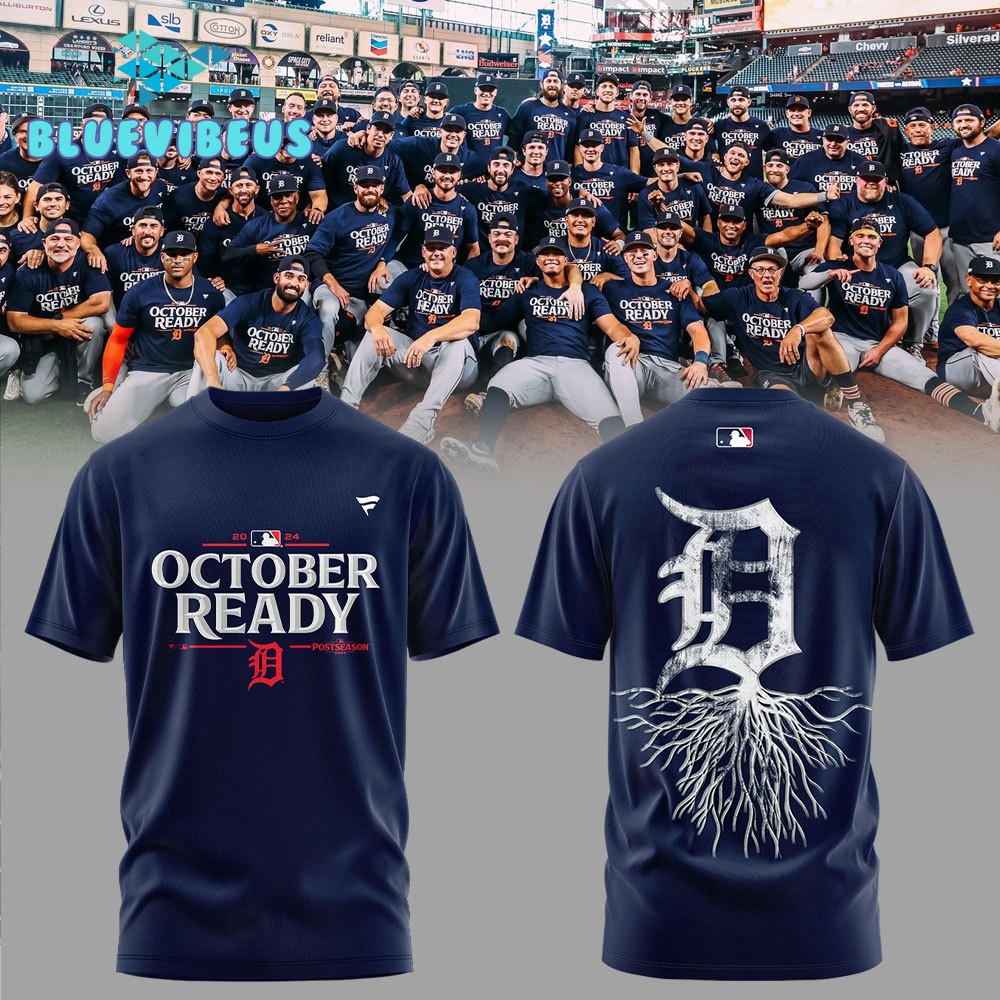 Detroit Tigers Navy 2024 MLB Postseason Detroit Roots Shirt