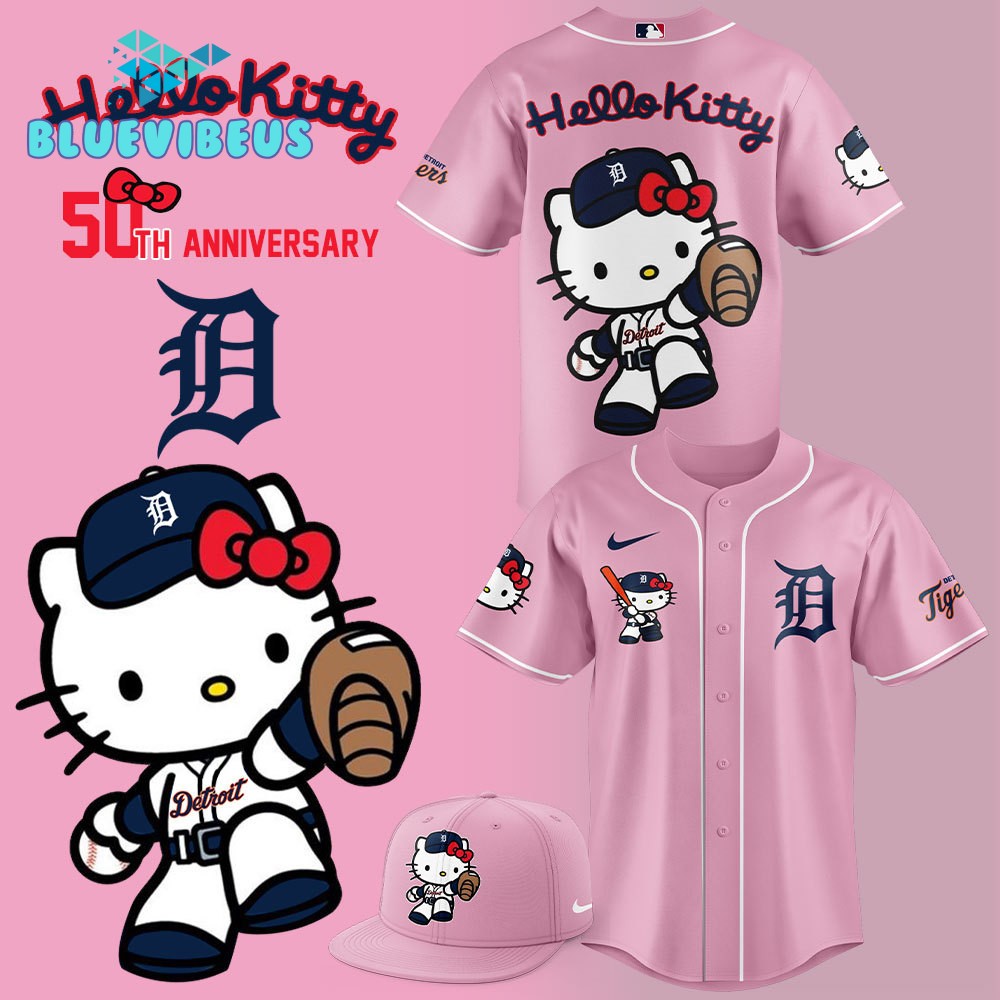 Detroit Tigers x Hello Kitty 2024 Baseball Jersey