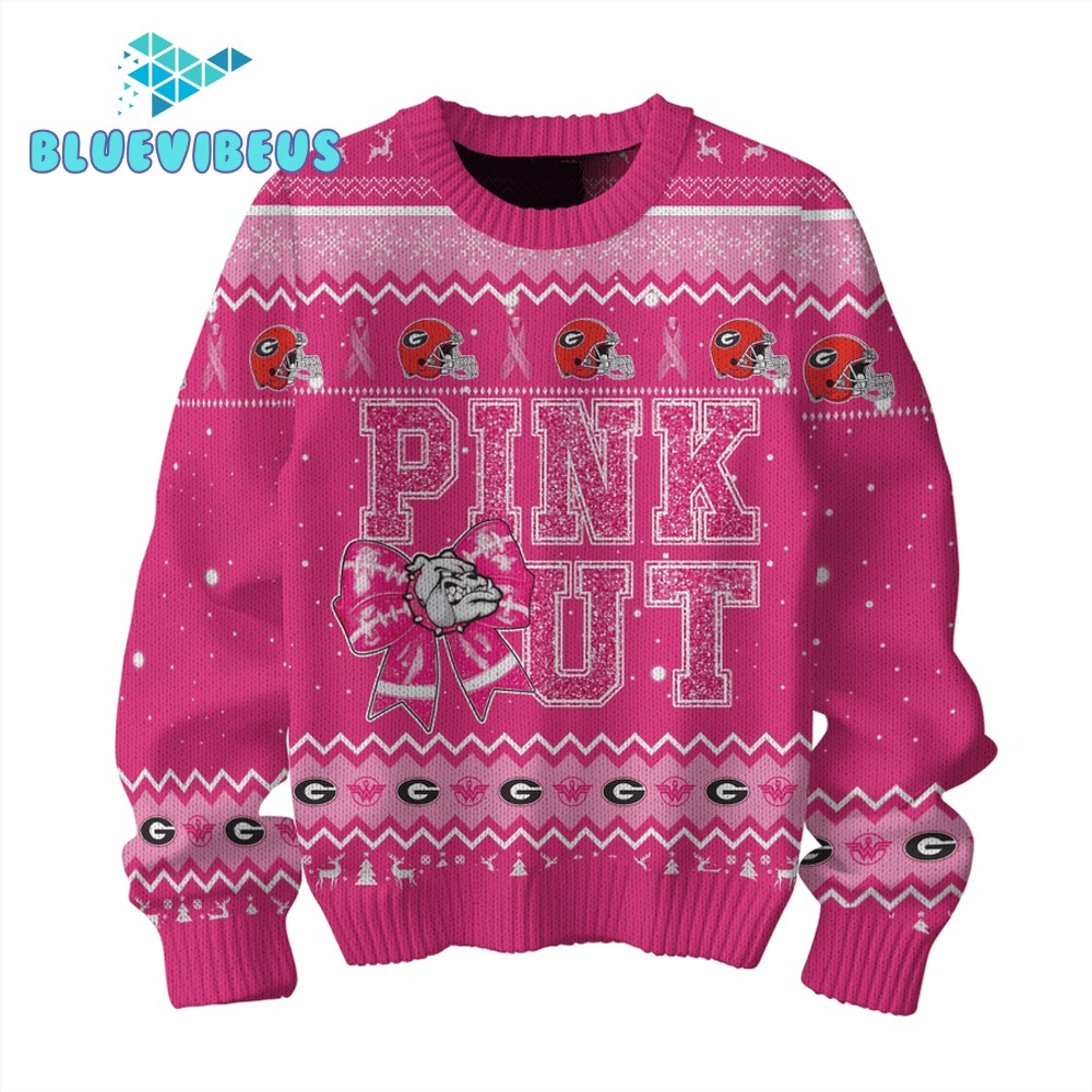 Georgia Bulldogs Pink Out They Not Like Us Sweater