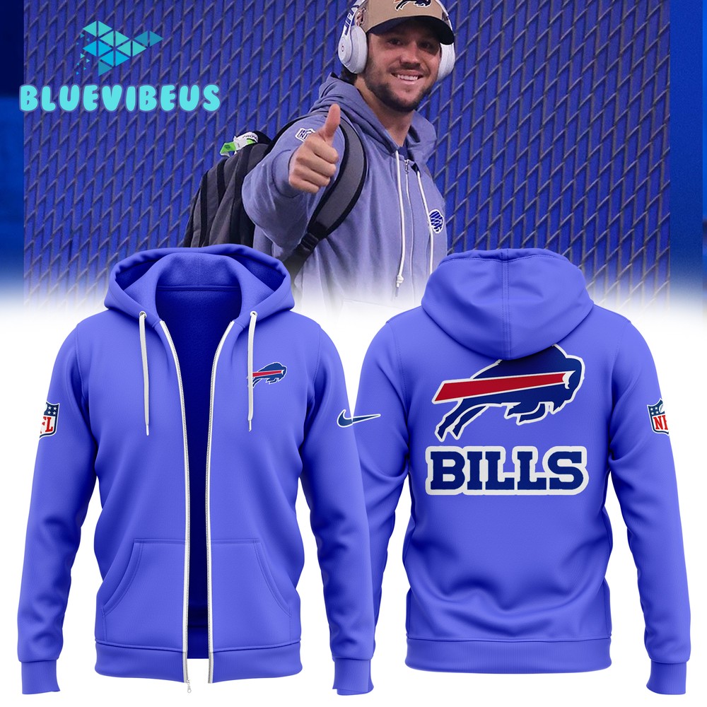 Josh Allen Buffalo Bills Football Zip Hoodie