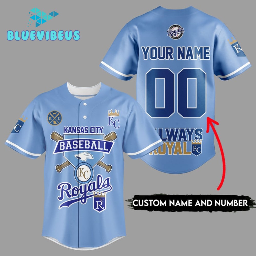 Kansas City Royals MLB Custom Name Baseball Jersey