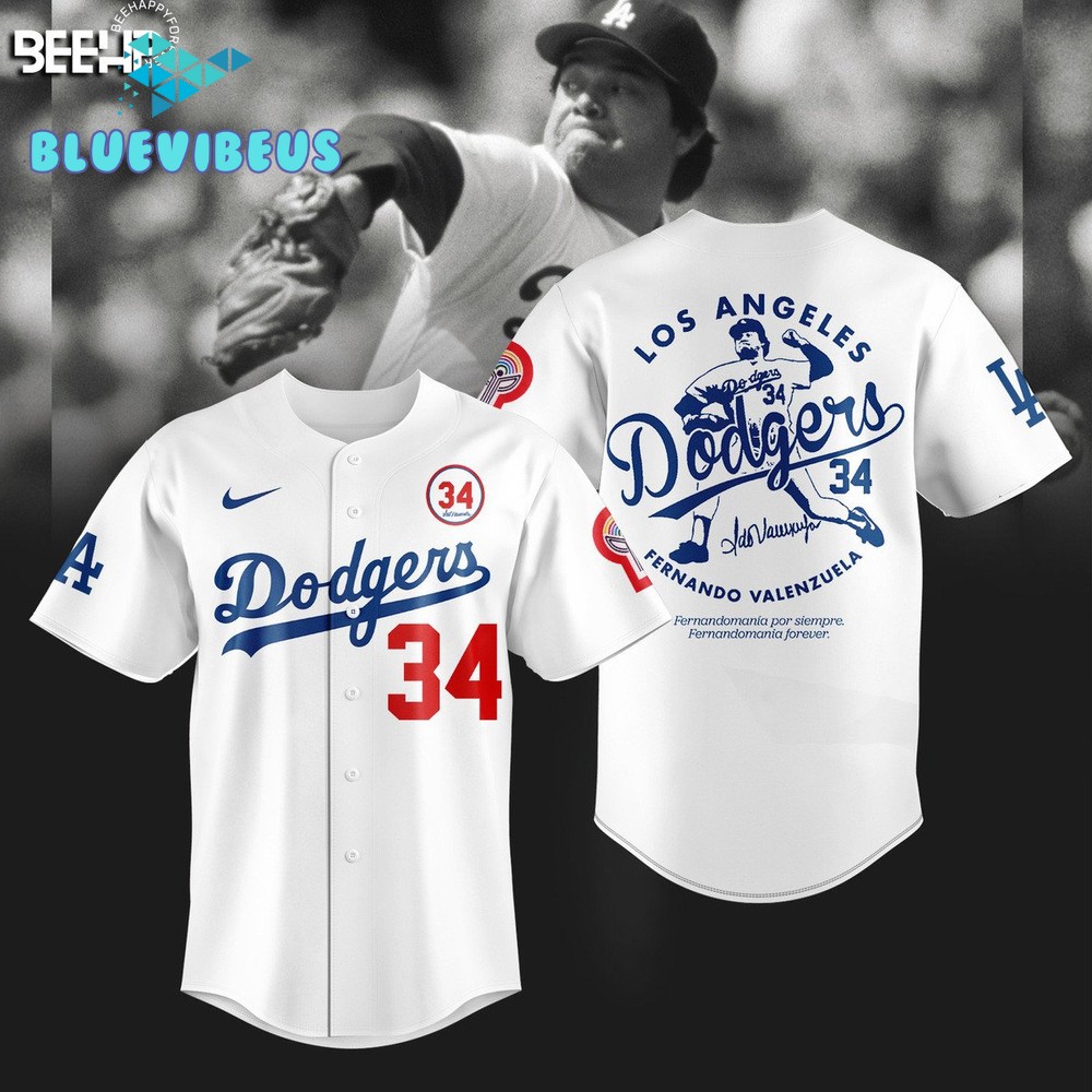 Los Angeles Dodgers Fernando Valenzuela Forever 34 Baseball Jersey