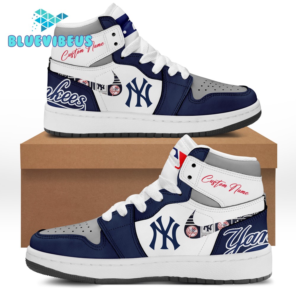 MLB New York Yankees Custom Name Air Jordan 1