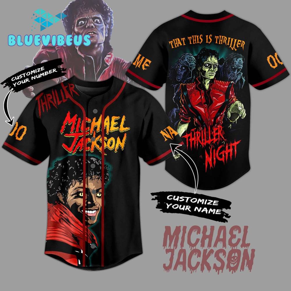 Michael Jackson That This Is Thriller Customized Baseball Jersey