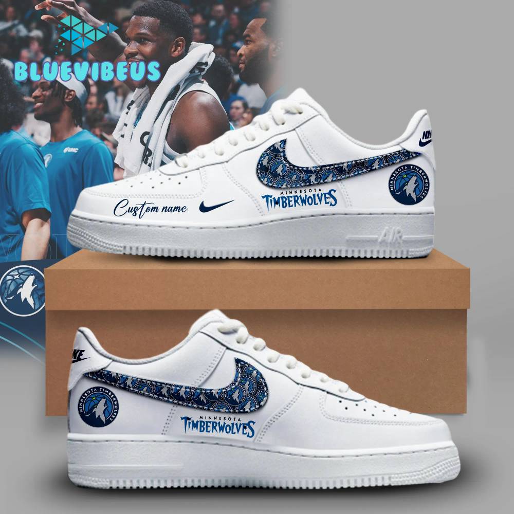 Minnesota Timberwolves NBA Custom Name Air Force 1