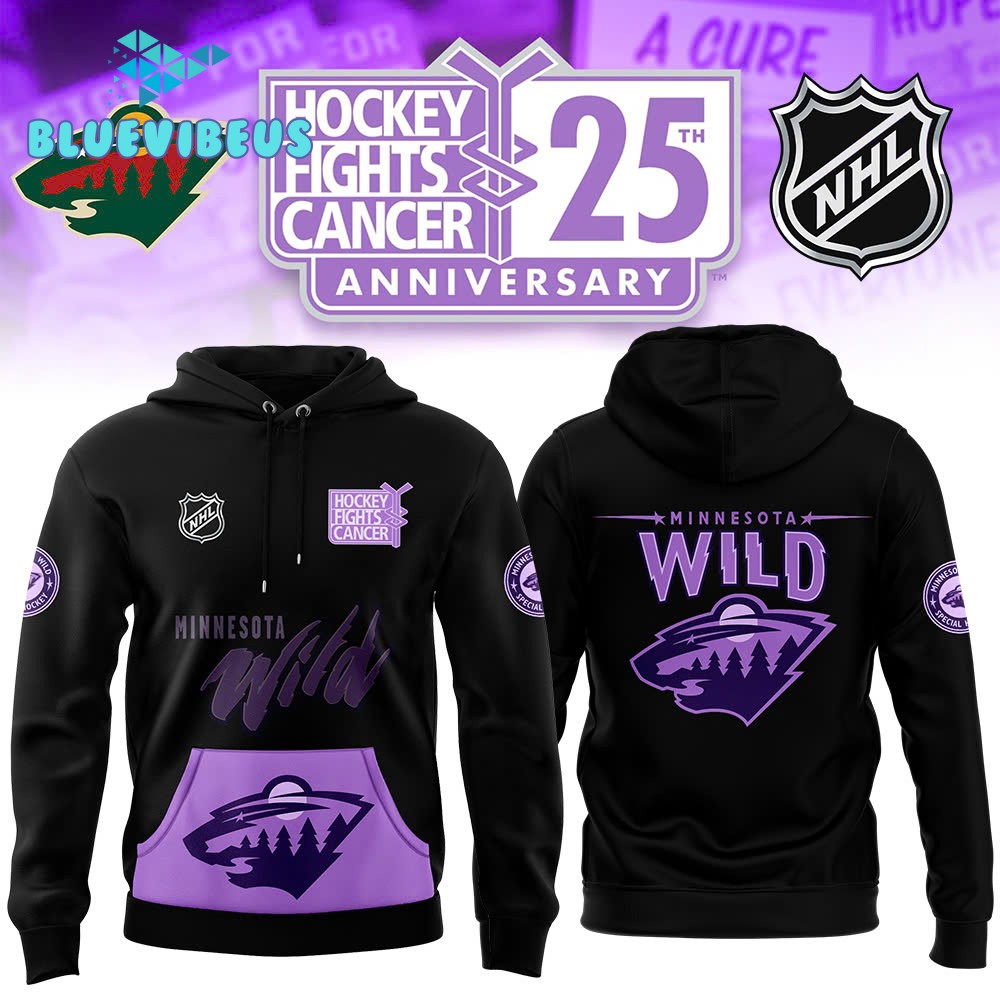 Minnesota Wild x Hockey Fights Cancer 2024 Hoodie