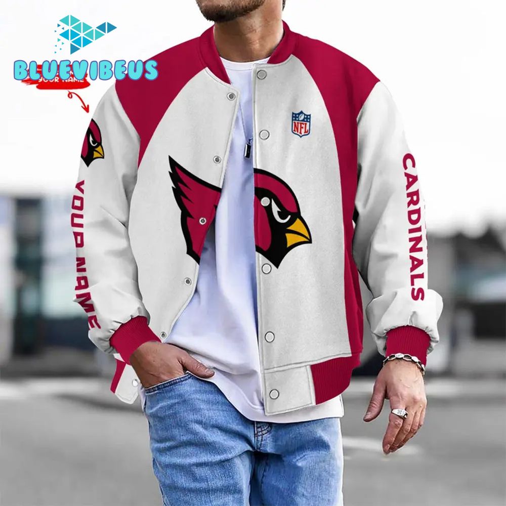 NFL Arizona Cardinals Personalized Baseball Jacket