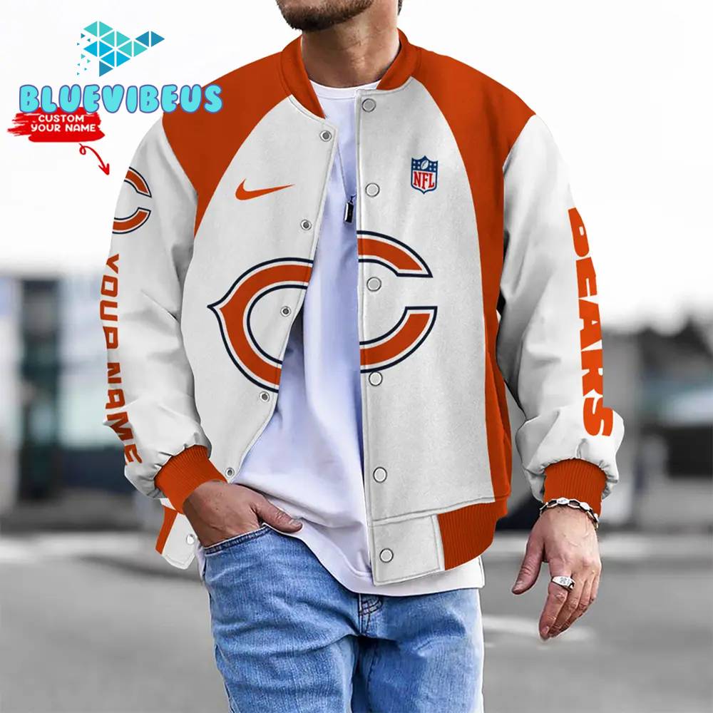 NFL Chicago Bears Personalized Baseball Jacket