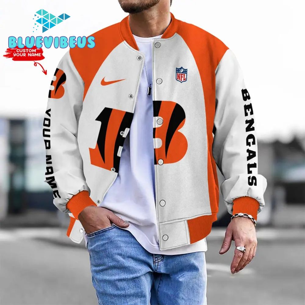 NFL Cincinnati Bengals Personalized Baseball Jacket