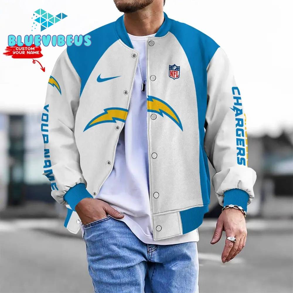 NFL Los Angeles Chargers Personalized Baseball Jacket