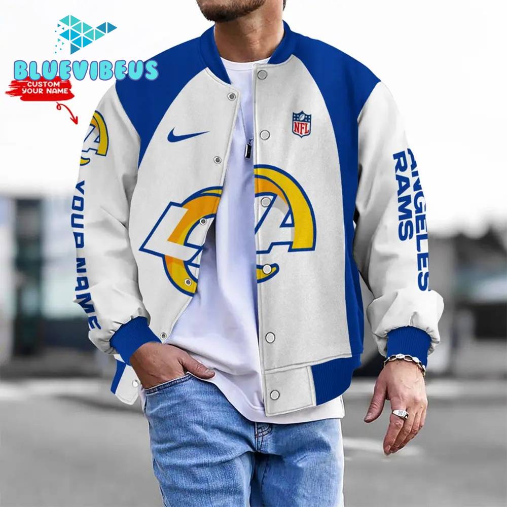 NFL Los Angeles Rams Personalized Baseball Jacket