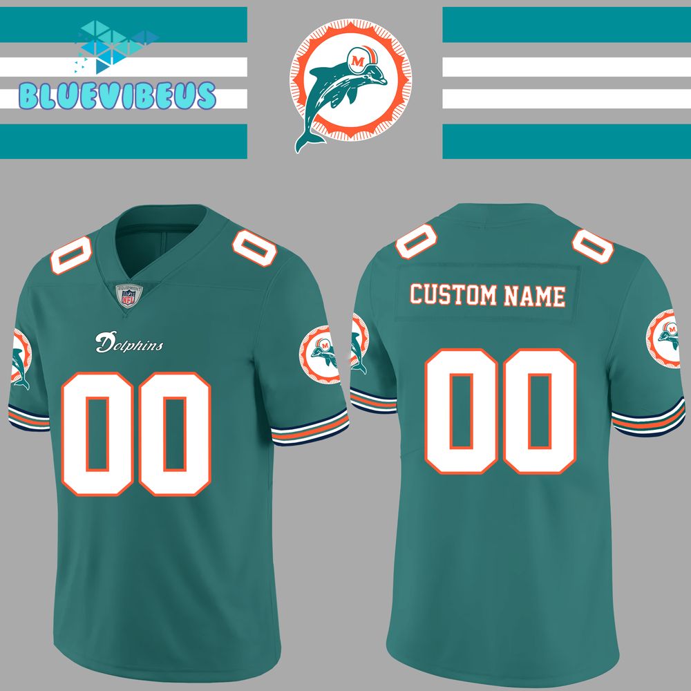 NFL Miami Dolphins Football Throwback Football Jersey