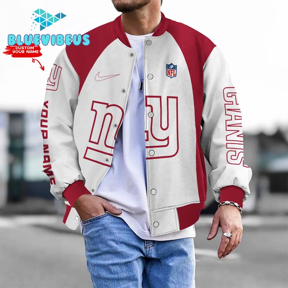 NFL New York Giants Personalized Baseball Jacket