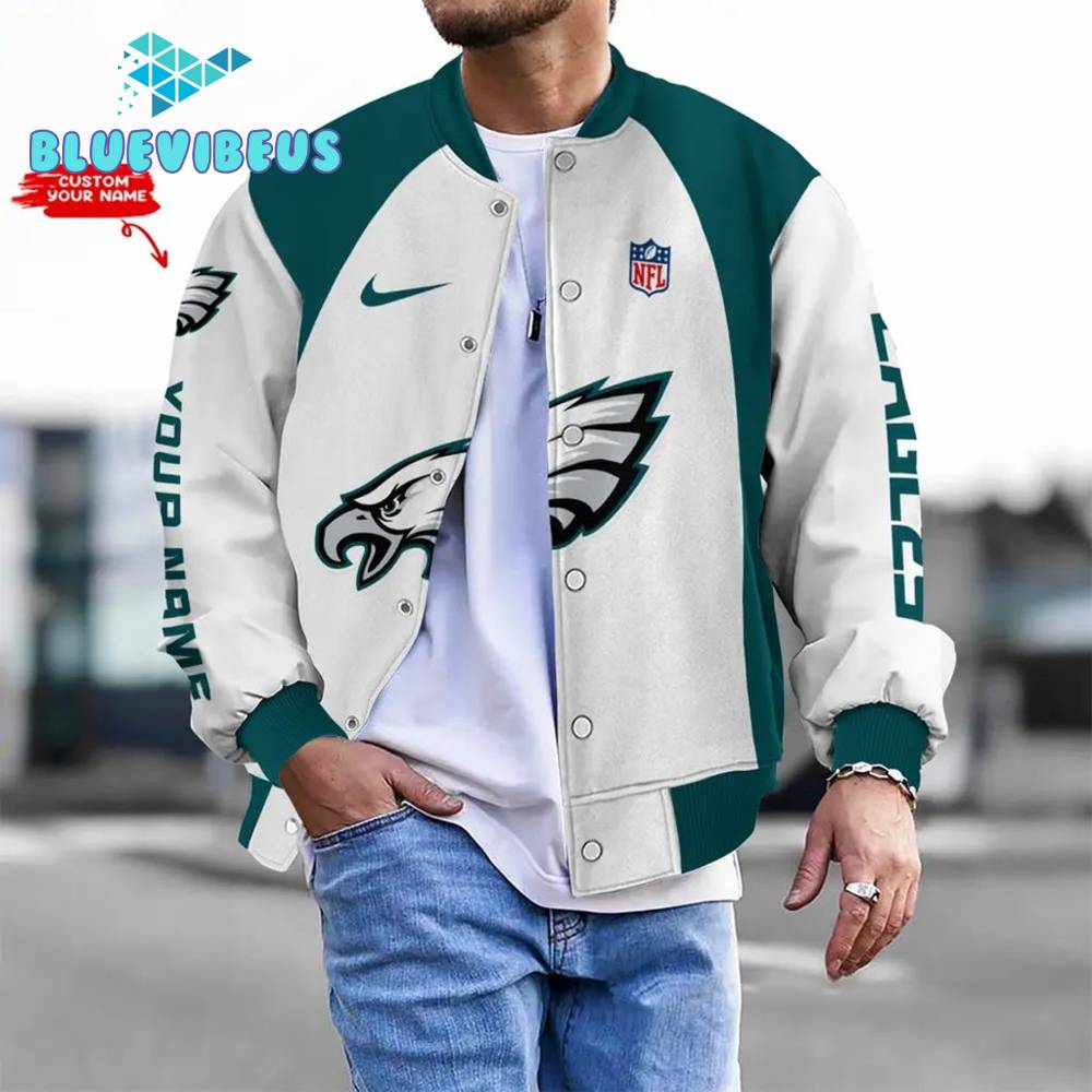 NFL Philadelphia Eagles Personalized Baseball Jacket