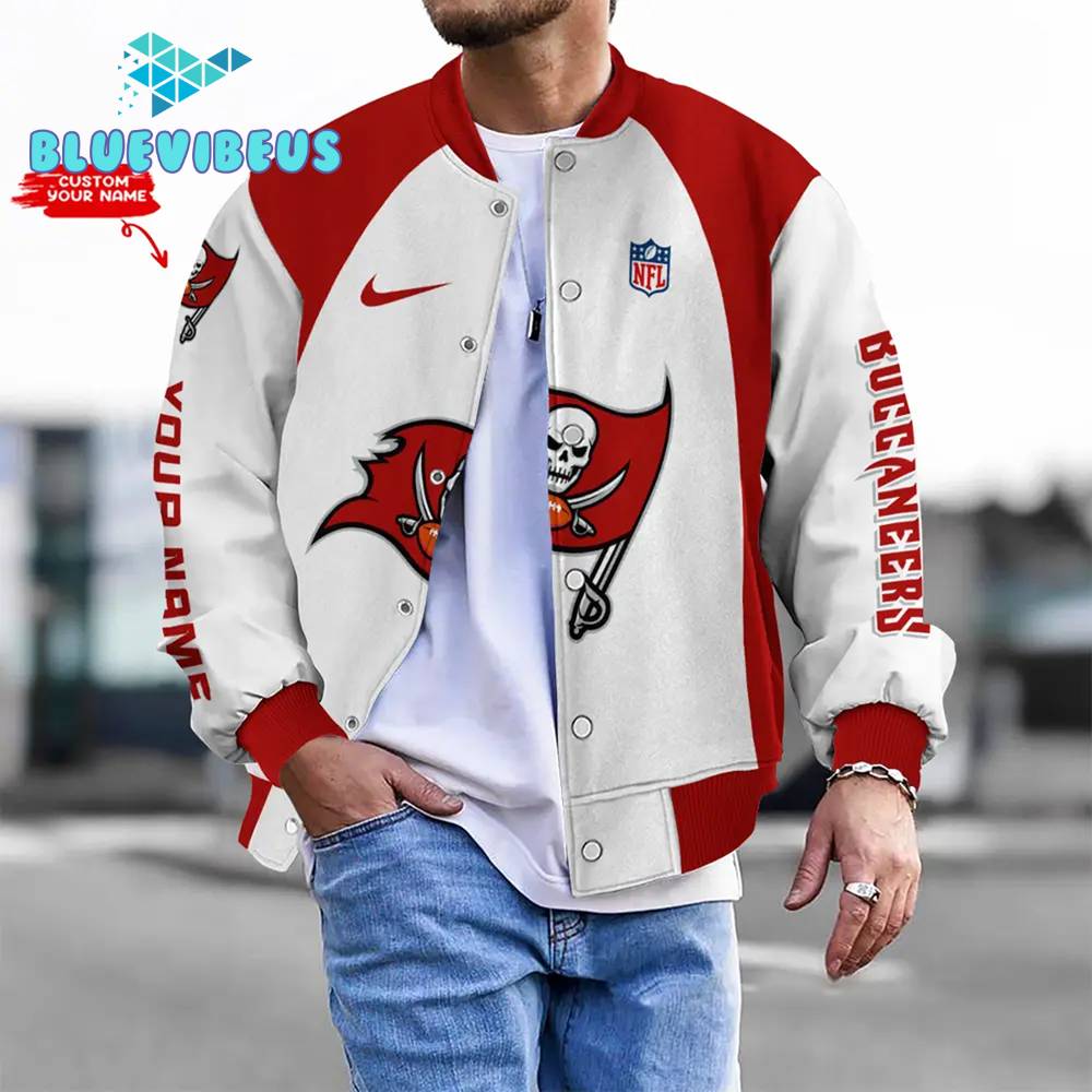 NFL Tampa Bay Buccaneers Personalized Baseball Jacket