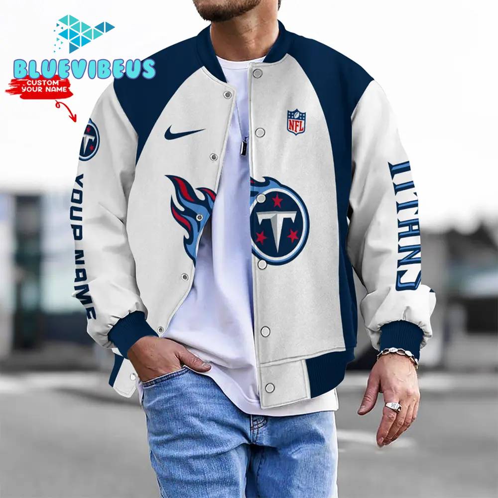 NFL Tennessee Titans Personalized Baseball Jacket