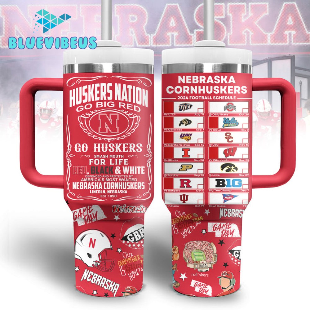 Nebraska Cornhuskers 2024 Football Schedule Stanley Tumbler