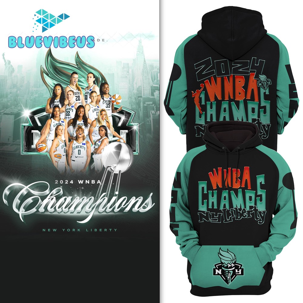 New York Liberty 2024 WNBA Finals Champions Premium Pullover Hoodie