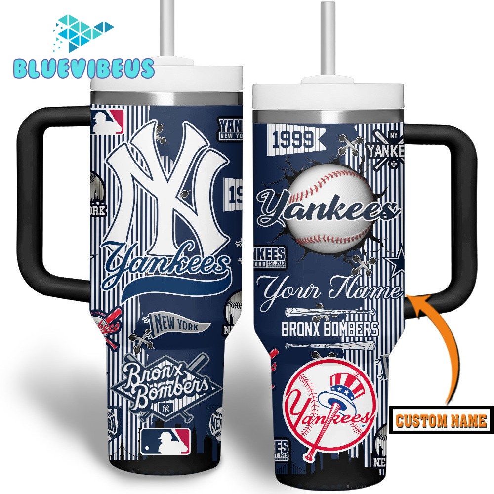 New York Yankees MLB Premium Custom Name Stanley Tumbler