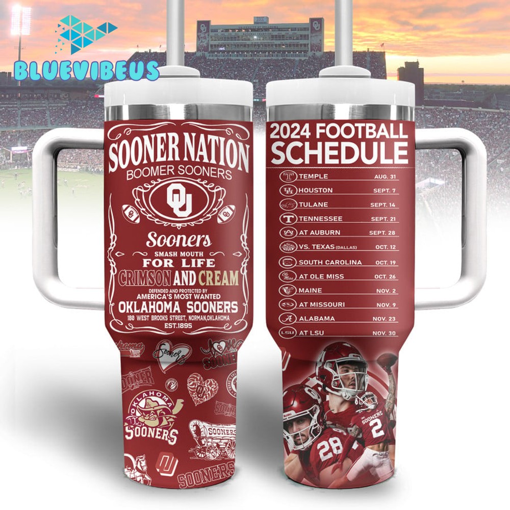 Oklahoma Sooners 2024 Football Schedule Stanley Tumbler