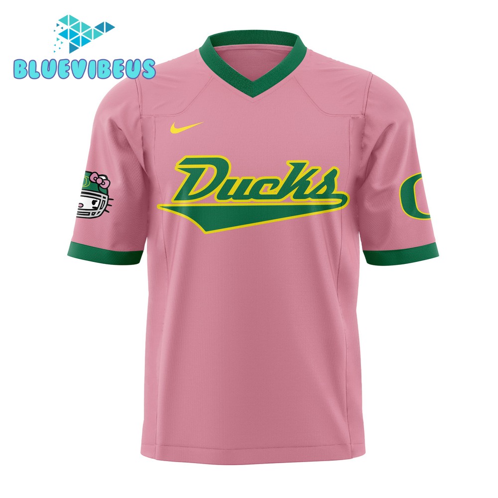 Oregon Ducks x Hello Kitty Pink Football Jersey