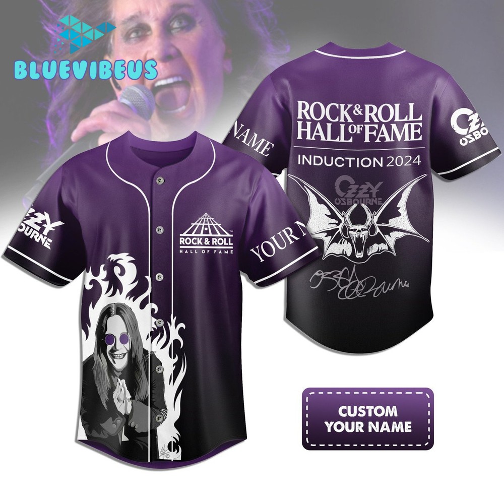 Ozzy Osbourne Induction 2024 Personalized Baseball Jersey