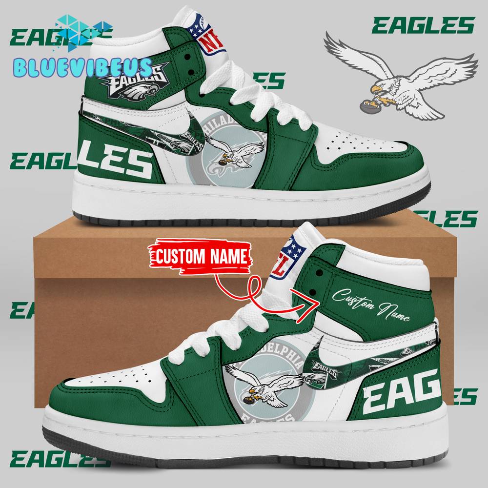 Philadelphia Eagles Football Team Personalized Air Jordan 1