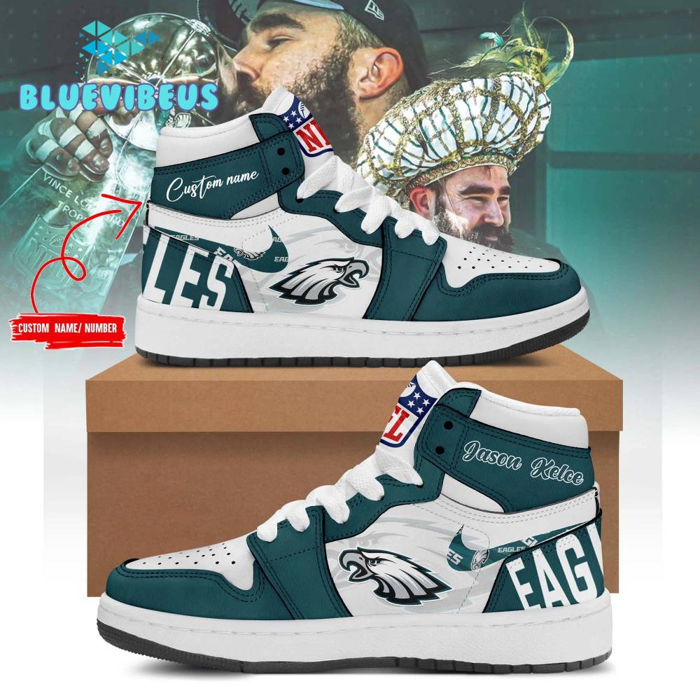 Philadelphia Eagles NFL Custom Name Air Jordan 1