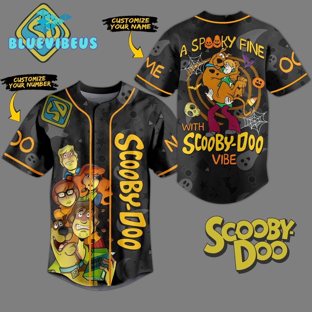 Scooby-Doo A Spooky Fine Custom Name Baseball Jersey