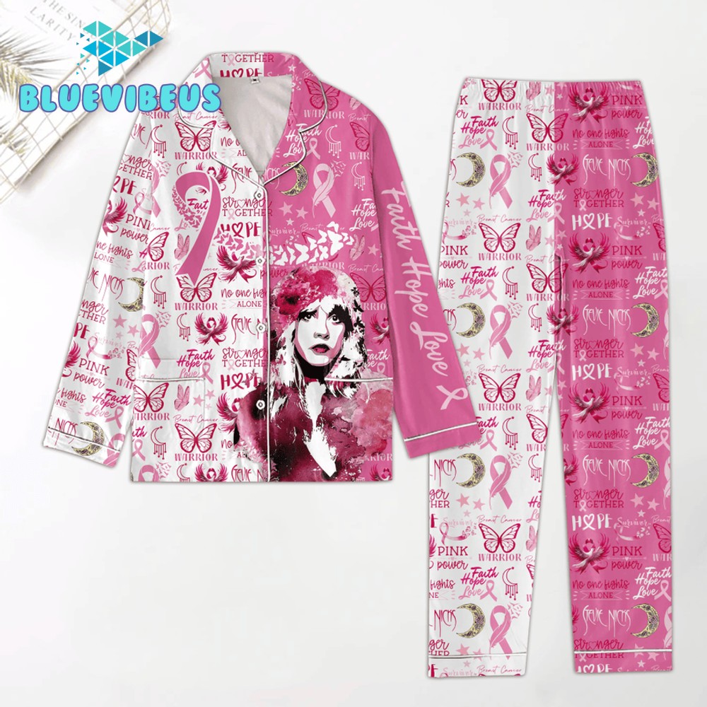 Stevie Nicks Pink White Limited Edition Pajamas Set