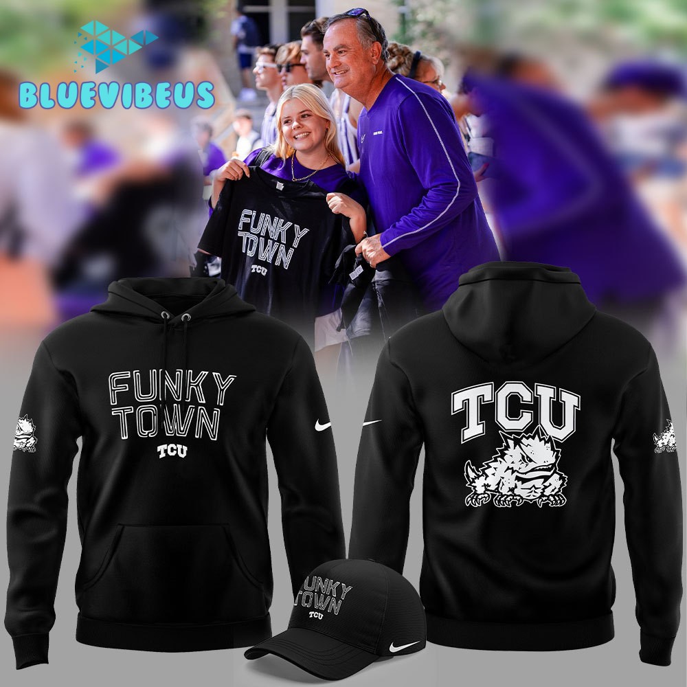 TCU Football Funky Town Limited Edition Combo Hoodie, Pants, Cap