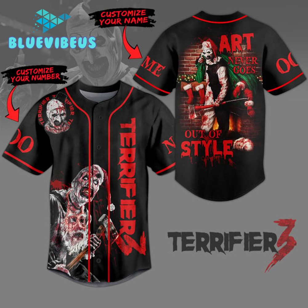 Terrifier 3 Art Never Goes Out Of Style Customized Baseball Jersey