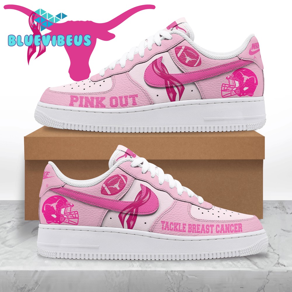 Texas Longhorns Tackle Breast Cancer Pink Out Air Force 1