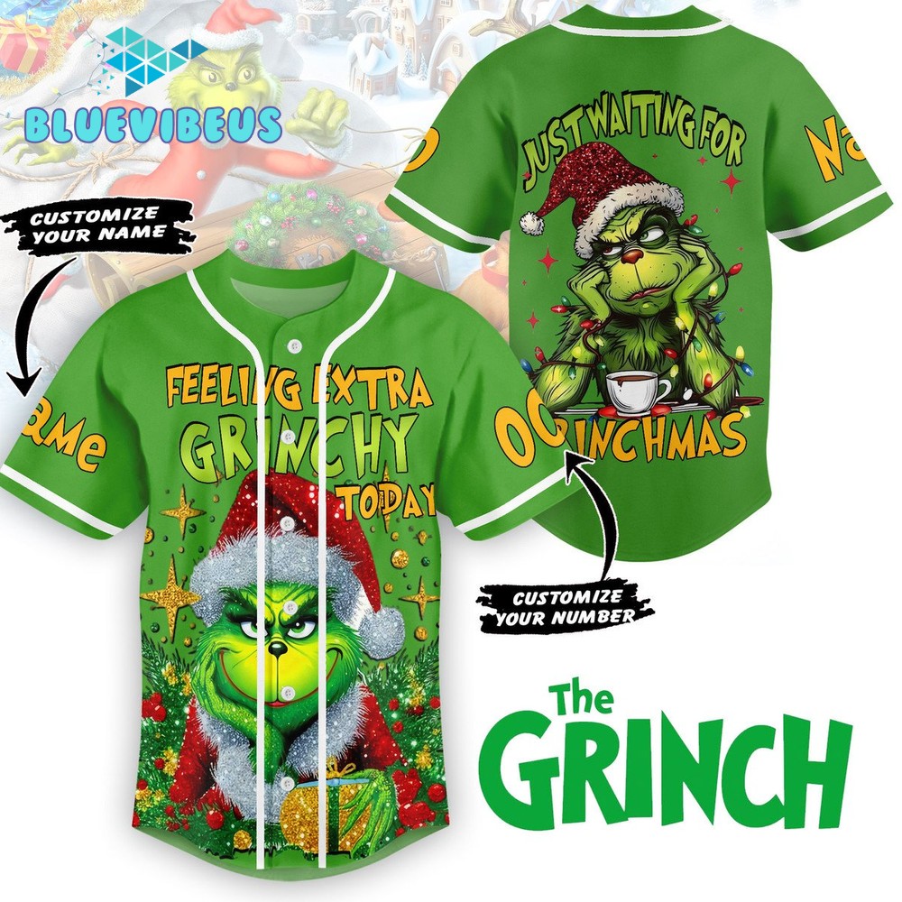 The Grinch Just Waiting For Grinchmas Customized Baseball Jersey