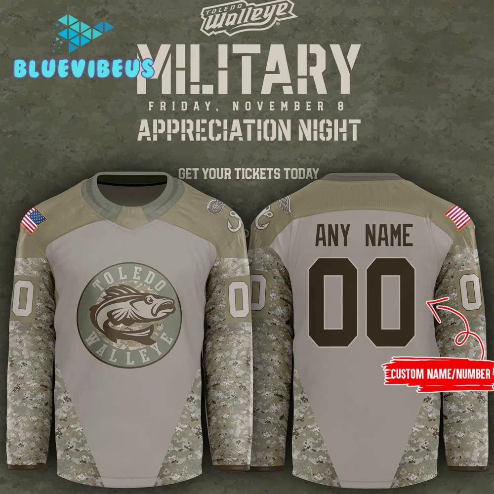 Toledo Walleye Military Appreciation Night 2024 Hockey Jersey